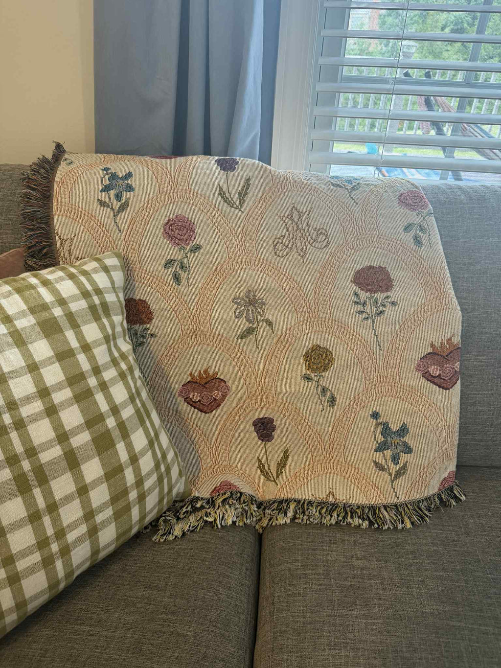 Virtues of Mary Woven Blanket