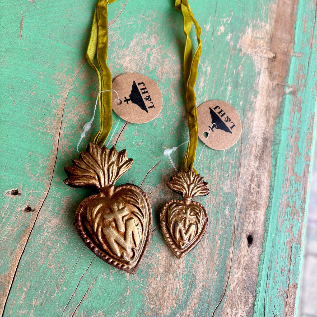 To Jesus Through Mary Sacred Heart Bubble Ornaments
