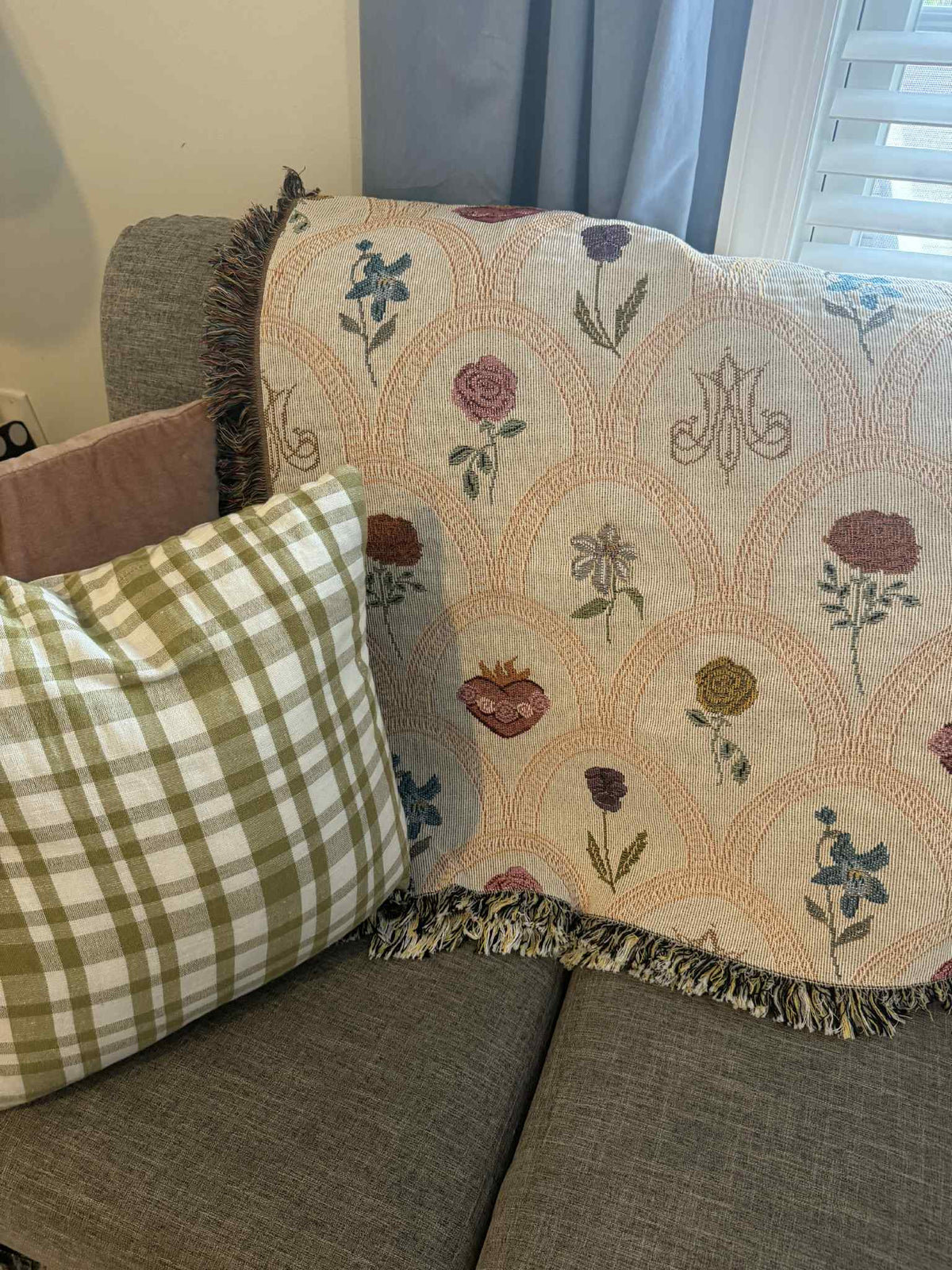 Virtues of Mary Woven Blanket