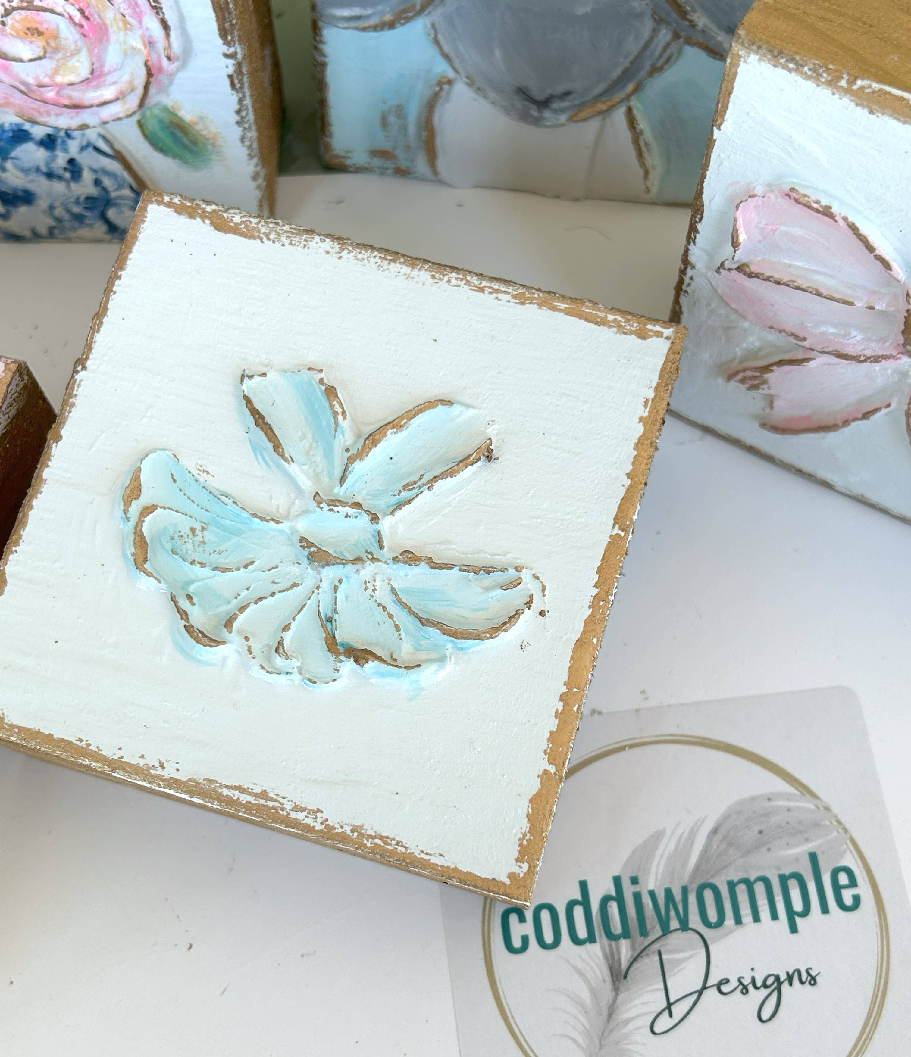 Ballet tutu  |  ballerina dancer textured mini wood block